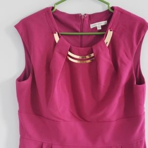 Sandra Darren hot pink dress